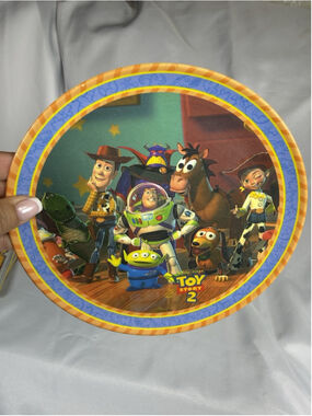 Vintage Toy Story 2 — Zak Designs Kids Melamine 8” Plate Woody Buzz & Friends